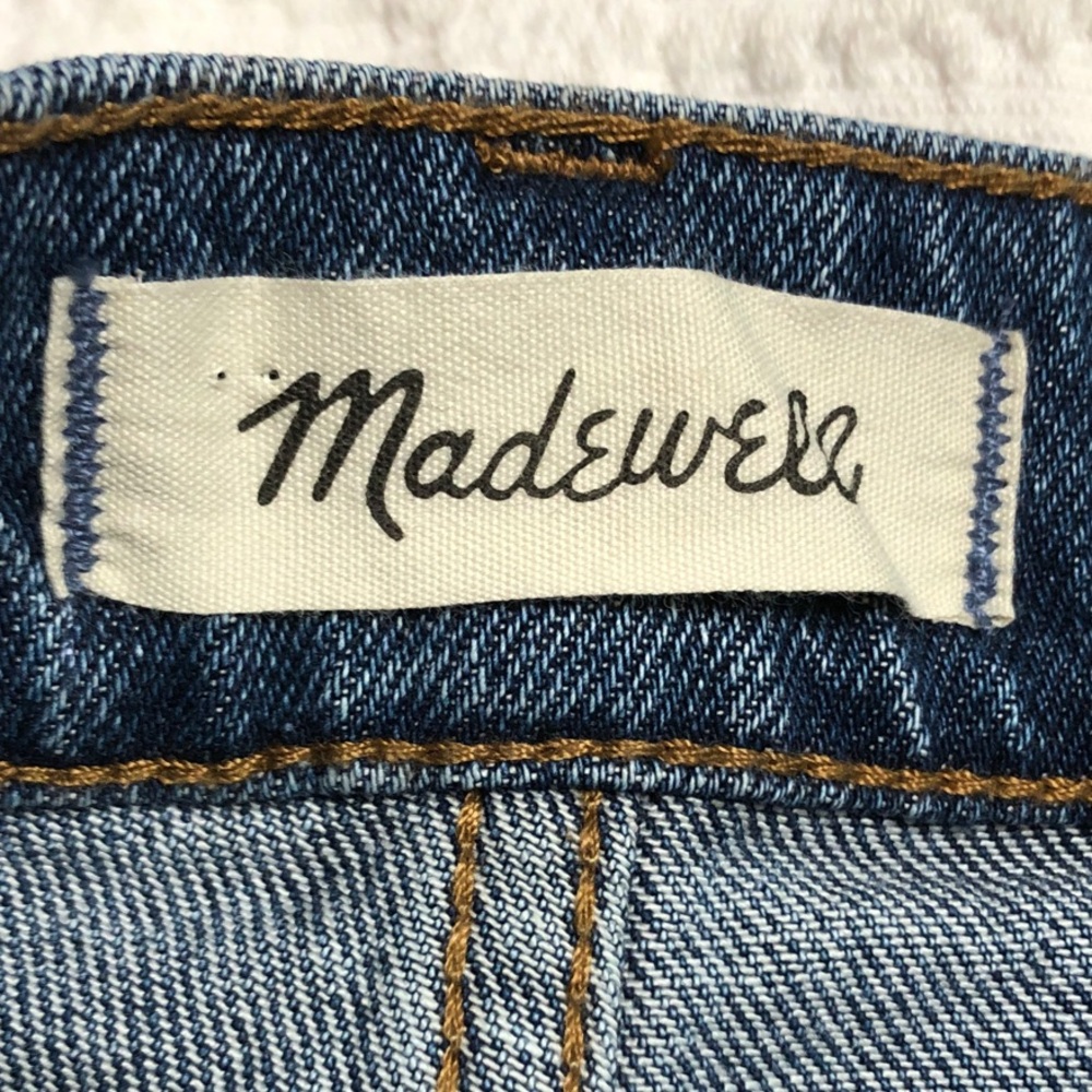 Madewell Women's Blue Denim High Rise Shorts Size 27 The Perfect Jean Short Fit - Picture 2 of 7